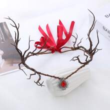 Handmade Gothic Wreath Flower Crown, Casual Bohemian Party Polyester Flower Crown, Suitable For Christmas, All Season