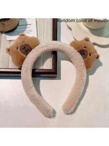 1 Diadema de peluche de delfín lindo - Diadema de terciopelo de unicolor para vestirse, adecuada para lavarse la cara, juegos de roles de fiesta, accesorios con tema animal, carnaval/fiesta de cumpleaños, decoración del hogar/baño, decoración de otoño, regreso a la escuela