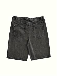 GlobeSwift Classic 5 Pocket Washed Straight Leg Denim Shorts