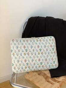 Fashionable, Simple, And Sweet, Printed IPad Bag, Laptop Bag, Notebook Storage Protective Case, Suitable For 11-Inch/13-Inch IPad, Laptop Storage, Ideal For Commuting, Business Trips, And The Top Choice For Gifts For Friends And Colleagues. - Green - View 5