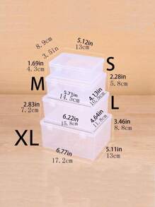 1 hộp đựng đồ trang sức, phụ kiện, đồ điện tử, văn phòng phẩm, hộp nhựa trong suốt chia ngăn có nắp lật, hộp đựng đồ trang điểm mỹ phẩm di động cho ngày tựu trường - Trong sáng - Xem 9