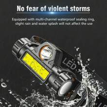 1pc High Brightness Rechargeable Headlamp, Multi-Function Long Battery Life Waterproof Portable Mini Headlight For Outdoor Work Fishing, Camping Accessories