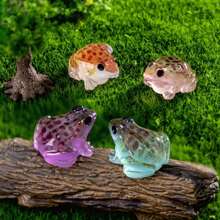 50 szt./20 szt./10 szt. Świecące figurki żab - kolorowe żywiczne dekoracje samochodowe i ogrodowe, idealne do krajobrazów z mchu i akcesoriów samochodowych, kolekcja miniaturowych figurek żab dekorowanych na prezenty na przyjęcia, prezenty świąteczne