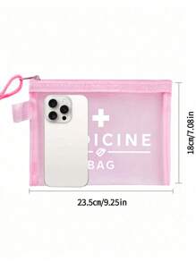 网眼化妆包，带“药品”标识和RFID屏蔽卡套，便携式收纳包，化妆包，护肤包，旅行必备，宿舍用品，婚礼新娘礼物，母亲节礼物，生日礼物，送给朋友和老师的礼物，药品收纳袋，浴室收纳袋，珠宝收纳袋，唇油和化妆品收纳袋，学生宿舍洗漱包，送给妻子、家人、朋友、同事的礼物 - 彩色 - 查看 11