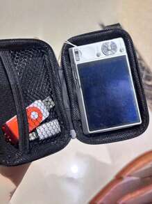 A Portable Mini Storage Bag With Y2k Star Heart Decoration Elements, Waterproof And Anti Drop Eva Material Hard Shell Camera Box, Shockproof Storage Box, Suitable For Storing Digital Cameras And Digital Products, Can Store Headphones