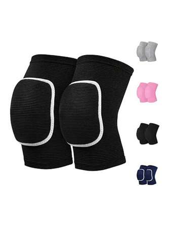 1 对排球、篮球、网球运动护膝，适合女性和男性，用于排球、篮球、足球、舞蹈、瑜伽、网球、跑步、骑自行车、锻炼、攀岩、摔跤和其他运动保护健身房配件膝盖支撑