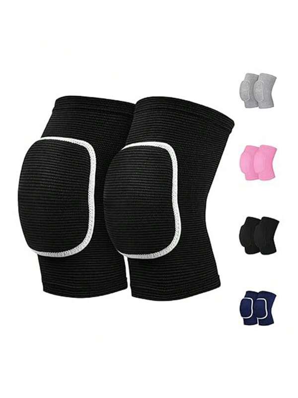 1 par de rodilleras para voleibol, baloncesto, tenis, adecuadas para mujeres y hombres, para voleibol, baloncesto, fútbol, baile, yoga, tenis, correr, ciclismo, entrenamiento, escalada, lucha y otros accesorios de protección para gimnasio Soporte para rodillas
