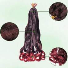 French Curly Braiding Hair 22 Inch Bouncy Loose Wave Crochet Braids Hair For Braids Synthetic Hair Extentions For Women
