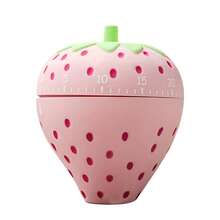 Mechanical Kitchen Timer Cute Strawberry Countdown Timer 60 Minute Cooking Timer Reminder For Home - Pink - View 1