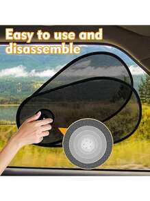 1 Piece Adjustable Car Side Window Sunshade, 180° Rotatable Car Sunshade, Driver Sunshade And Heat Shield, Car Sunshade Or UV Protection Panel With Strong Suction Cups, Fits Most Cars