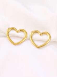 3pcs Stainless Steel Big Heart Pendant Findings High Quality 18K Gold Plated Heart Charms For DIY Jewelry Making Supplies Accessories
