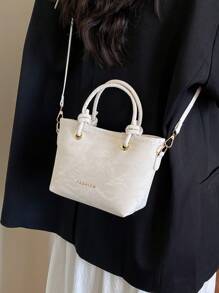 2025 Women's Glitter Material Bucket Handbag, Large Capacity Beach/Travel Shoulder/Crossbody Bag