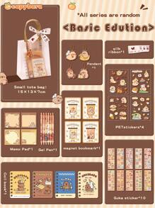 Capybara Themed Stationery Gift Set, High-Quality Writing Tools Combination Including Notebook, Bookmark And Accessories, Paper Material, Perfect Stationery Set, Gift For Graduate, Friend