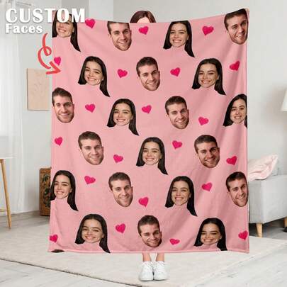 1 pezzo Coperta personalizzata con foto, adatta per letto, divano, interno ed esterno, può essere personalizzata come regalo di Natale, regalo per amici, regalo per la famiglia, regalo di compleanno, regalo di matrimonio, regalo per lei, regalo per la fidanzata, regalo per mamma/papà, amore eterno