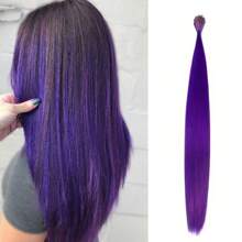 Rainbow Hair Extensions,Synthetic Colored I-Tip Feather Hair Extensions10-50strands/Pack Women's High Temperature Fiber Wig Accessories Solid Color Hair Colored Microlink Hair Set For Women, Kids - Gifts, Cosplay, Parties, Highlights