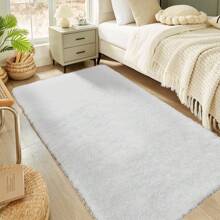1 件，适用于卧室的柔软地毯，蓬松、防滑毛绒绒毛绒柔软毛茸床边地毯，扎染客厅地毯，适合女孩儿童婴儿青少年宿舍家居装饰，卧室客厅育儿室地毯，易于护理的家居装饰 - 白色 - 查看 16