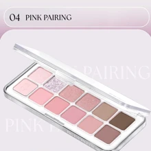 Clio Pro Eye Palette Air,Each Containing 12 Wearable, Eye-Catching Shades In Glitter, Shimmer, And Matte Finishes - 04 Cặp đôi màu hồng - Xem 3