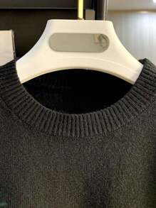 Men's Casual Solid Color Short Sleeve Knit Sweater