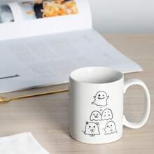 Halloween Coffee Mugs, Ghost Couple Coffee Mug, Ceramic Drinking Mugs For Halloween Party Supplies Table Centerpieces,Gifts For Family, Friends, Classmates, Boyfriend/Girlfriend, 11oz, Home Mug Boss Mug Cute Ceramic Mug Mug Housewarming