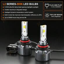 XWQHJW 2pcs Car Headlight H4 H7 LED Bulb H11 9005 HB3 9006 HB4  9007 Led Lights 20000LM 12V