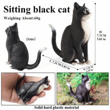 儿童暹罗猫雕像、猫玩具雕像、逼真的塑料小猫雕像、手绘逼真的小猫动物玩具、儿童圣诞礼物