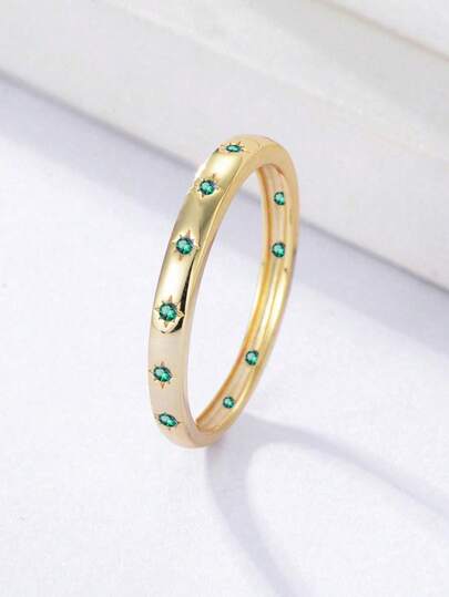 ESBERRY 1 Stück S925 Sterling Silber Mansur Ring, exquisiter Schmuck, Geschenk für Frauen