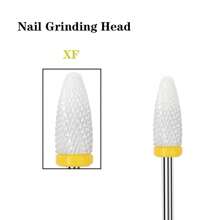 6pcs Nail Drill Bits Nail Sander Tips For Nail Enhancement And Pedicure, Professional Ceramic Tips,Electric Nail Files,Conical Knives For Removing Varnish/Gel And Cuticle