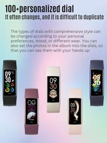 EFFEOKKI EFFEOKKI 1.1" AMOLED Fitness Tracker Smart Watch For Man Women Smart Bracelet Sport Band Waterproof Pedometer Heart Rate/Blood Pressure/Blood Oxygen Monitor Smartwatch