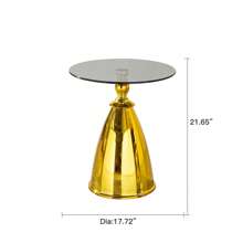 Living Room Small Coffee Table Bed Table Table Side Table Tempered Glass Tabletop Steel Leg