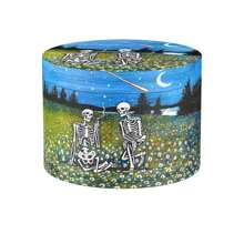 JBNG 2 Inch/50mm Skull Shaped Metal Herb Grinder, Garden Themed