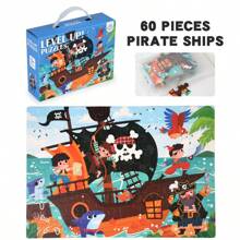 1 Box Children's Educational Jigsaw Puzzles Gift Set, Mermaid-Dinosaur-Space Themed Puzzles, Preschool Learning Flat Puzzles, Suitable For Boys And Girls, Children's Cognitive Toys, Birthday/Christmas Gifts - 60-piece Puzzle Gift Box - View 13