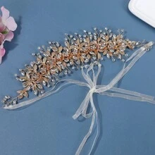 Ceinture élégante métallique à fleurs pour femmes, chaîne de taille de robe de mariée de style européen minimaliste et de luxe