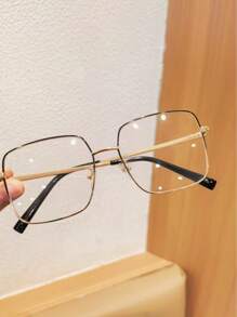 1st Dames Unisex Oversized Vierkante Half-Frame Bril Voor Zakelijk En Op Recept Transparante Brillen Accessoires Brillen Accessoires Voor Vrouwen