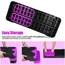Aerobic Exercise Step Adjustable Aerobic Stepper For Exercise Workout Step Platform For Step Up, 26.5" Step Deck With 4" 6" 8" Adjustable Height Risers, Women Home Gym Cardio Fitness - Purple - View 5