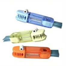 1pc Cute Crocodile 3-In-1 Bottle Brush - Multipurpose Kitchen Cleaning Tool, Suitable For Bottles, Grooves And Caps, With Bristles, Portable Design, Fit For Home And Office Use