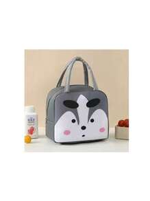 1pc Printed Lunch Bag, Aluminum Foil Insulated Portable Portable Lunch Bag, Waterproof Portable Design, Suitable For School And Office Use - Keep Food Fresh And Delicious, Bento Bags, Tote Bags, Kitchen Picnic Food Storage Bags, Back To School, Outdoor Carrying Bag
