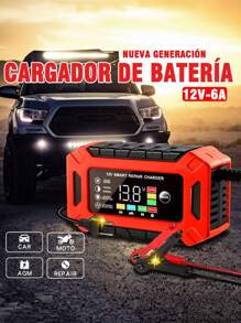 Cargador Rápido Para Inteligente Batería De Coche 12v 6a