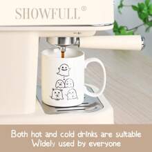 Halloween Coffee Mugs, Ghost Couple Coffee Mug, Ceramic Drinking Mugs For Halloween Party Supplies Table Centerpieces,Gifts For Family, Friends, Classmates, Boyfriend/Girlfriend, 11oz, Home Mug Boss Mug Cute Ceramic Mug Mug Housewarming