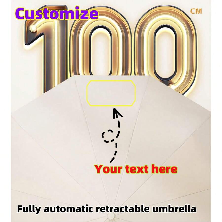 Customized Fully Automatic Retractable Umbrella, A Sun - Protection Magic Tool With UPF50+. Suitable For Both Sunny And Rainy Days. Automatic And Convenient: It Has A Fully Automatic Retractable Function. Summer Cooling,Beach,Travel
