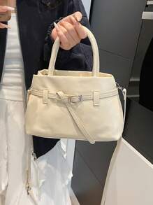 Bolso de hombro de moda de unicolor de PU para mujer, versátil y ligero de gran capacidad, bolso cruzado, diseño bonito y simple, estilo oficinista elegante, adecuado para estudiantes universitarias, mujeres trabajadoras, oficina, campus, viajes de negocios, fiestas, viajes al aire libre y regalo de cumpleaños