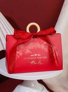 Elegant European Style Gift Box, Triangle Shaped Pearl Floral Design, Creative High-End Wedding Candy Box, Handbag For Mother's Day, Wedding, Birthday, Anniversary And Holiday Party Gift Packaging, Suitable For Candy, Chocolate, Candy And Other Items