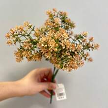 Simulation Of Five-Forked Baby's Breath Plant Wedding Photo Decoration Artificial Flower Flower Arrangement Indoor And Outdoor Decoration Project Landscaping Hotel Shop Window Flower Arrangement Ornaments,Garden Decor,Outdoor Plant,Gardening,Fake Flowers