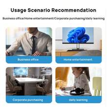 AOC 23.8" All-In-One Desktop Computer E33, Commercial & Home Office, N5095 Processor, 8GB DDR4, 256GB SSD, Wi-Fi 5, High Color Gamut IPS Screen, Wired Keyboard & Mouse, Windows 11 Pro - UK Plug(220-240V) - View 6