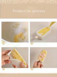 1pc Handmade Floral Ice Cream Mold, DIY Chinese Carved Ice Cream/Ice Pop Silicone Mold