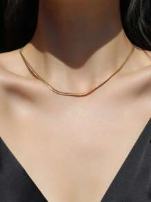 1 pièce de collier classique et rétro chic pour femmes, accessoires de collier ras-de-cou polyvalents