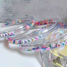 1 Stück personalisierte Stirnbänder, individuelle Stirnbänder, niedliche Stirnbänder, glitzernde Stirnbänder, Regenbogen-Stirnbänder, Mädchen Stirnbänder, Kleinkind Stirnbänder, einzigartige Stirnbänder/Haarklammern
