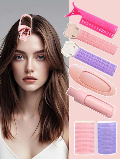 Conjunto de modeladores de cachos Air Bangs, ferramentas para ondular cabelos despojados, conjunto para ondular franjas volumosas, ferramentas de penteado, kit de penteado