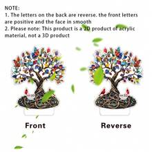 1 PC Charming Colored Tree North American Cardinals 2D Acrylic Desktop Decoration, Suitable For Home Decoration, Room Decoration, Office, Restaurant, Coffee Shop And Other Scenes As Desktop Art Decoration, Suitable As Holiday Gifts For Family And Friends.