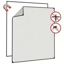 Summer Essential Home Decor Minimalist Style Black Grid Magnetic Mesh Door Curtain - Made Of Sturdy Fiberglass Mesh, Suitable For Bedroom, Loft, Living Room Etc. No Trace Installation Won't Damage Wall, Auto-Return Design For Easy Opening And Closing. High Permeability Ventilation And Mosquito Proof, No Obstacle For Pet Friendly Households
