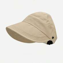 New Summer Hat With Ponytail Hole, Versatile Breathable Quick-Dry Snapback Cap, Sunproof Baseball Cap, Fashionable Solid Color UV Protection Hat, Polyester, For Spring And Summer - Multicolor - View 4